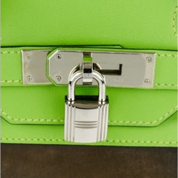 Hermès Birkin 35 Vert Swift Amazonia Palladium Bag - Picture 6 of 15